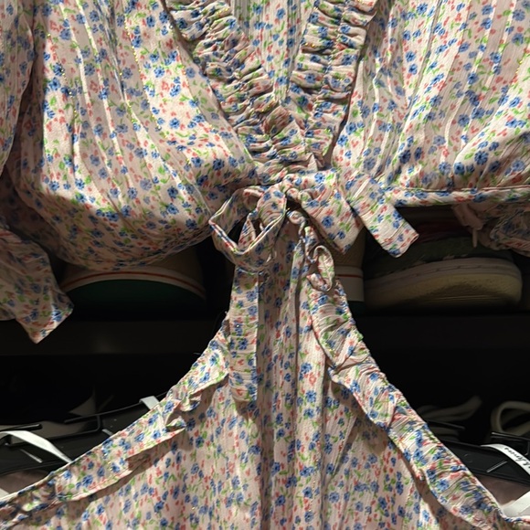 For Love & Lemons Phoebe Floral Puff Sleeve Dress - Picture 8 of 13